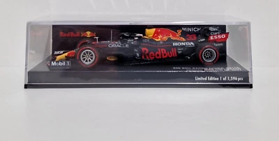 Modèle Auto Échelle 1:43 MINICHAMPS F1 Red Bull RB16B Verstappen-Onyx Gp Monaco - Photo 1/4
