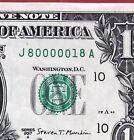 $1 Dollar Bill Fancy Serial Number Five In A Row 0s Note Fw Print Currency Bill