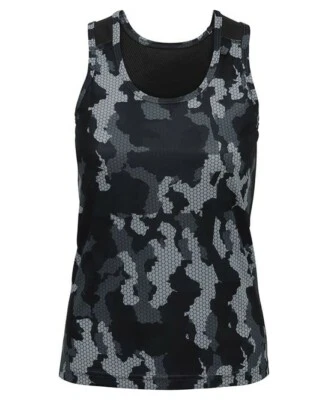 TriDri Womens Charcoal Hexoflage Performance Vest. XS & S - Image 1 of 2