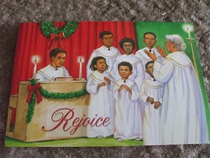5 christmas cards rejoice 7-1/4"x 5" the quality collection by olympia sales, - Picture 1 of 2
