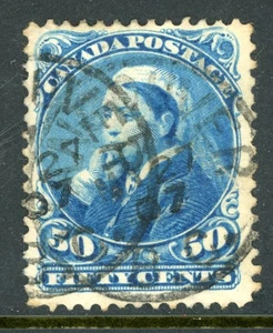 Canada 1893 QV Newfoundland 50¢ Blue Widow Weeds Scott #47 VFU W631 - Picture 1 of 6