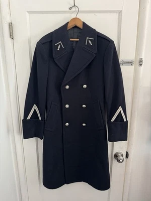 Abrigo Chaqueta Bombero Francés Sapeurs Pompiers Años 60 De Colección Lana Bombero Talla L/46 Foto 1 de 4