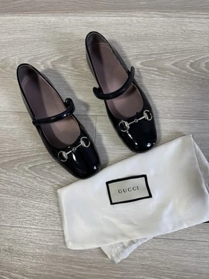 Zapatos de ballet Gucci negros Horsebit EU 32 Foto 1 de 4