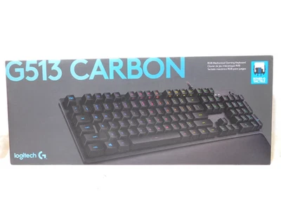 NEW SEALED Logitech G513 Carbon Tactile Backlit Mechanical RGB Gaming Keyboard - Image 1 of 3