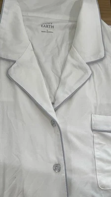 Cozy Earth Bambú Tejido Elástico Manga Corta Pijama Top Marfil Grande Nuevo sin Etiquetas Foto 1 de 2