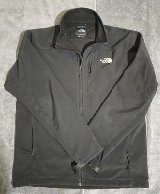 The North Face Mens Large Gray Black Apex Shell Full Zip Jacket - Image 1 of 4