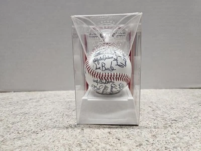 Cleveland Indians Guardians MLB 1995 Facsimile Signed Baseball With Stand - Image 1 of 4