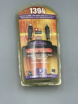 Belkin 6 feet  4-Pin to 4-Pin FireWire High Speed Cable 1394 - Image 1 of 2