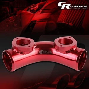 2-PERNOS 2.5" ALUMINIO TURBO 70 CODO VÁLVULA SOPLADO DOBLE BRIDA TUBO/TUBERÍA ROJO - Imagen 1 de 5