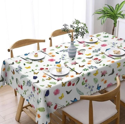 Nappe lavable, rectangulaire, 140 x 180 cm, motif floral, pour lextérieur, an... - Photo 1/4