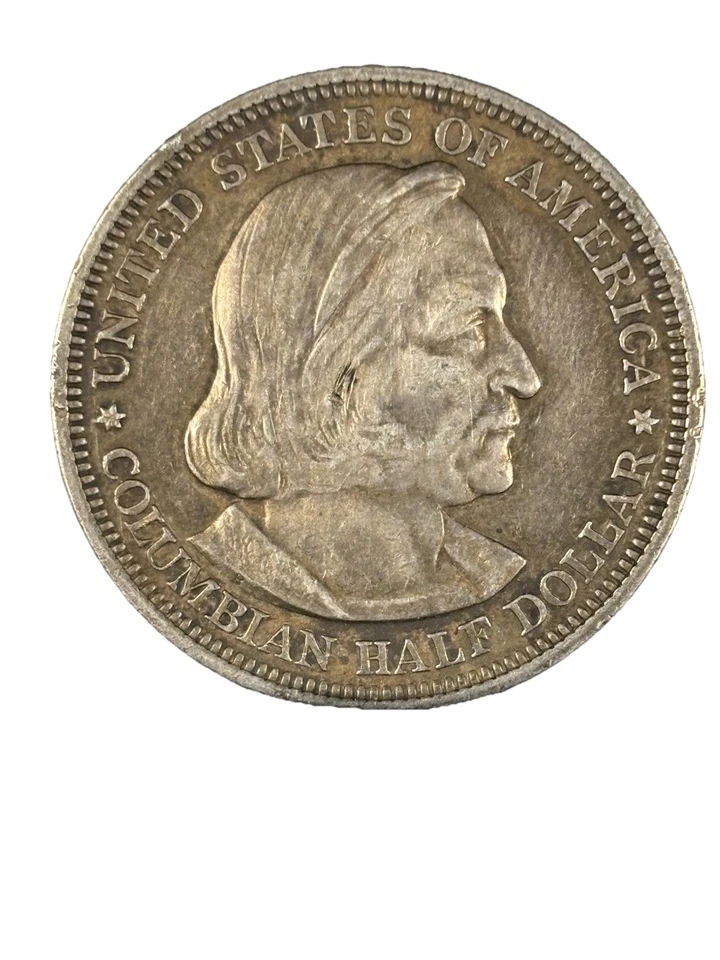 1892 Columbian Exposition Silver Half Dollar First US Commemorative Nice Details - Image 1 of 4