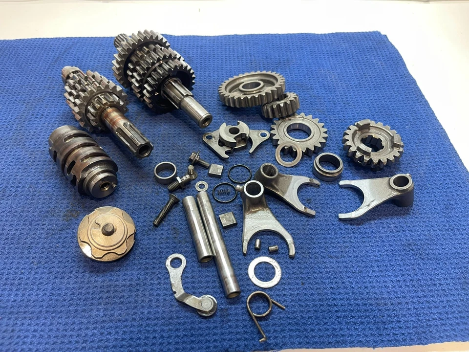 1997 Suzuki RM125 RM 125 Complete Transmission Tranny Gear Fork Set shift OEM - Image 1 of 4