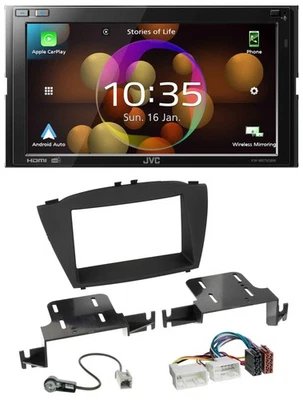 JVC DAB MP3 2DIN Bluetooth USB Autoradio für Hyundai ix35 (ab 2013) - Bild 1 von 4