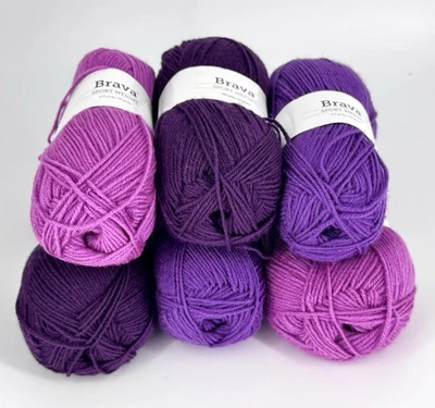 Lot of 5 Knit Picks Brava Sport Weight We Crochet Yarn Skeins Acrylic 340 yds - Image 1 of 4