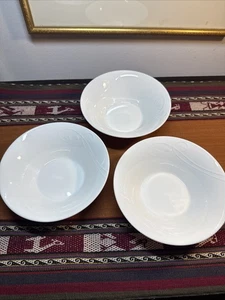 3er Set Wedgwood Natur weiß tiefe Schale Bone China 7" England - Bild 1 von 13