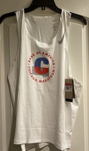 Nike Chicago Marathon 23 AeroSwift Run Singlet Top Mens Large FD2692 White $90 - Picture 1 of 7