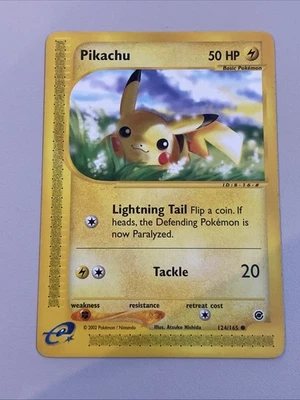 Pokémon TCG Expedition Base Pikachu Card 124/165 NM Condition - Image 1 of 4