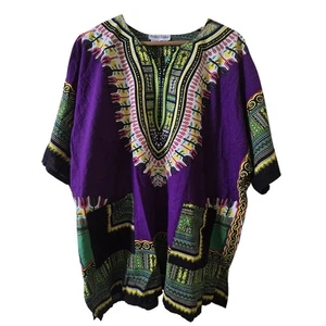 Ashley Taylor African Dashiki Tunika Kleid Baumwolle One Size - Bild 1 von 5