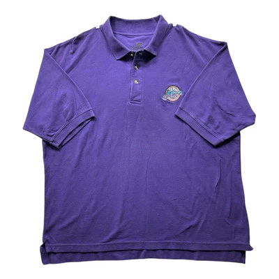 Utah Jazz NBA Basketball Vintage Embroidered Logo Purple Polo Shirt Men’s 2XL - Image 1 of 4