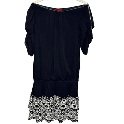 Vestido De Colección Vivienne Tam Y2K Pequeño Bordado Cremallera Ribete Escote Talla 2 Foto 1 de 4