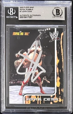 John Cena Signed 2002 Fleer WWF Royal Rumble Card #7 Auto Beckett 16417267 - Image 1 of 2