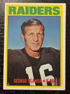 1972 Topps Football George Blanda #235 Oakland Raiders Kicker Quarterback - Picture 1 of 2