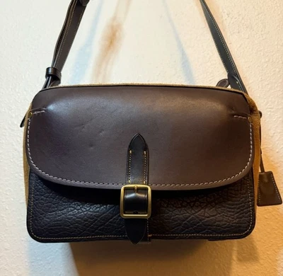 Raro BOLSO MENSAJERO COACH 1942 GOTHAM CUERO/GAMUZA MARRÓN/NEGRO Foto 1 de 4