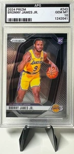 2024-25 Panini Prizm - Bronny James #243 Silver Prizm (RC) Los Angelas Lakers - Picture 1 of 2