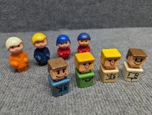 Vintage Fisher Price Square Head Little People Figure Lot! - Picture 1 of 7