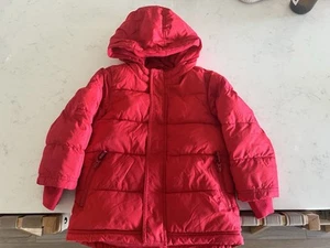 Old Navy Toddler 5T Robbie Red Solid Frost-Free Hooded Puffer Jacket - Picture 1 of 6