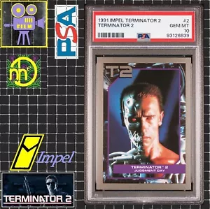 1991 Impel Terminator 2 - #2 Arnold Schwarzenegger Rookie RC - PSA 10 GEM MINT - Picture 1 of 4
