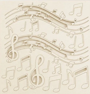 Stamperia CHIPS DECORATIVOS - 5.5" x 5.5" - EL CASCANUECES - MÚSICA - Imagen 1 de 2