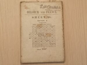 Belgium and France Sheet 28 Edition 4 Ordnance Survey Map 1918 ww1 1:40,000