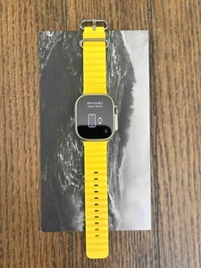 Apple Watch Ultra 1st Gen 49mm Titanium Case Yellow Ocean Band (GPS + Cellular) - Zdjęcie 1 z 6
