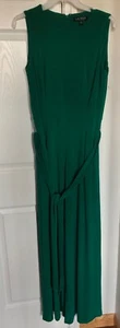 NWT Lauren Ralph Lauren Jumpsuit Size 8 Green Jersey Sleeveless - Picture 1 of 11
