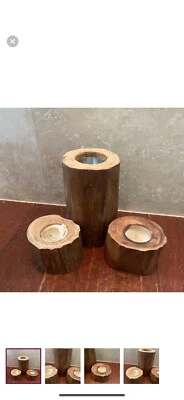 "Juego de candelabros Pottery Barn Tronco Árbol 38"" y 3""" Foto 1 de 4