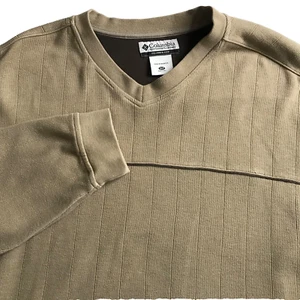 Suéter Pullover Columbia Para Hombre Marrón Tostado Manga Larga Talla 2XT Algodón Cuello en V - Imagen 1 de 14