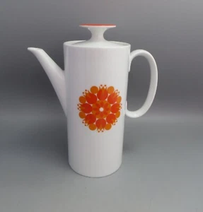 Retro Thomas by Rosenthal Orange Pinwheel Porcelain Coffee Pot, Hans Theo Bauman - Picture 1 of 9
