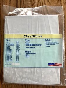SheetWorld Fitted Porta/Mini Crib Sheet-White Floral Stems - Fitted 100% Cotton