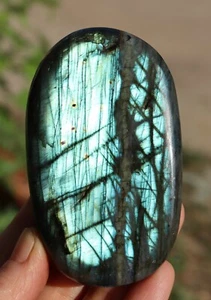 226.7g  Natural Labradorite Crystal Rough Polished rock From Madagascar - Picture 1 of 11