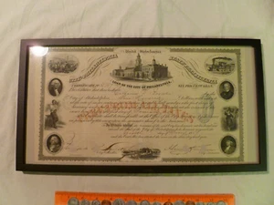 GERAHMT 1867 CITY OF PHILADELPHIA BOND - Bild 1 von 3
