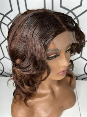 Highlight Blonde Body Wave Lace Front Human Hair Wig Pre Plucked Ombre - Image 1 of 4