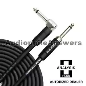 Analysis Plus Black Oval Instrument Cable Straight to 90 Standard Plugs 20ft - Picture 1 of 1