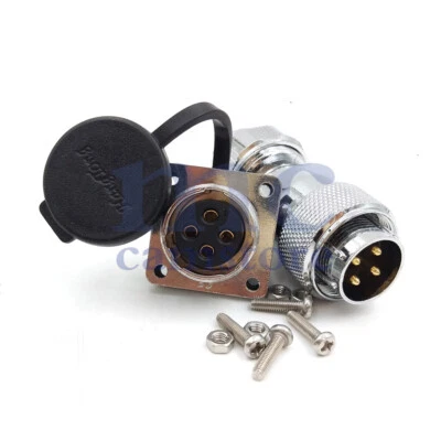 WS20 4 pin Panel Circular Waterproof IP67 Plug Socket,Industrial Cable Connector - Image 1 of 4