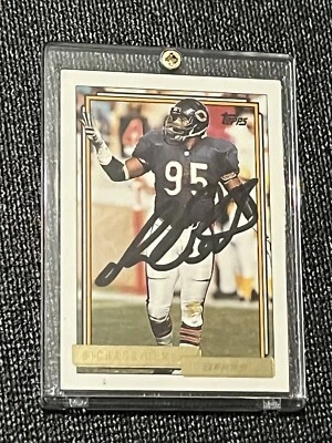 SIGNED HOF Richard Dent 1992 Topps Card # 128 w/ GOLD FOIL Chicago Bears HOF - Image 1 of 2
