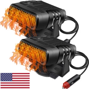 2Pack Car Heater 12V 120W Powerful Car Windshield Defogger Heating Cooling Fan - Picture 1 of 15