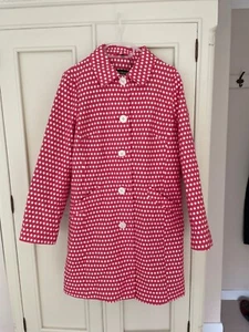 Four Seasons Spotty Coat M Hot Pink and Ivory - New with Tags - Picture 1 of 9