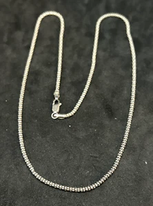 925 Sterling 2 mm Popcorn Kette Halskette 18 Zoll - 4,71 g - Bild 1 von 2