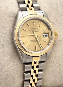 Rolex Datejust Ladies 69173 Champagne Dial 18K Yellow Gold Stainless Steel - Picture 1 of 5