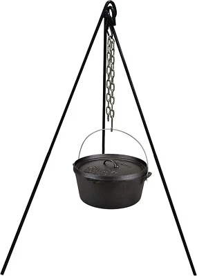 Cast Iron Camping Fire Tripod Oven Heavy Duty Steel Cooking Over Fire Pit - Image 1 of 4